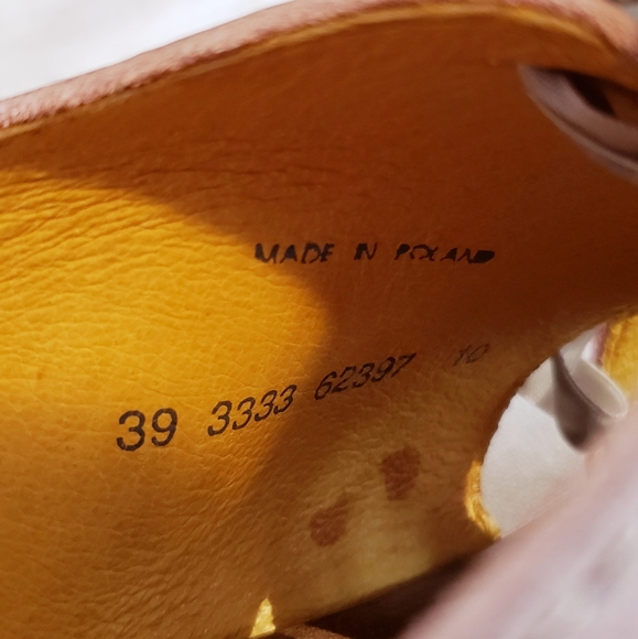 Sanita Leather Lace up Wooden Slingback Heels EU39 - Picture 4 of 8